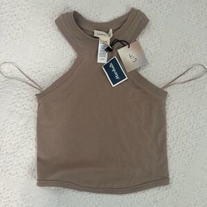 Taupe Halter Tank Top from IG brand Happily Grey